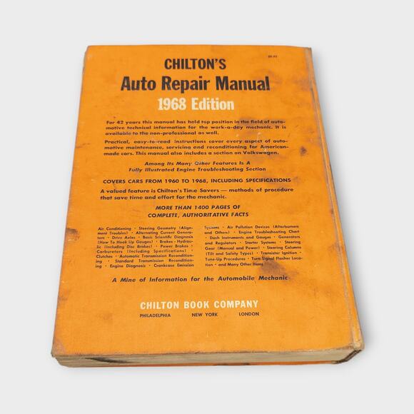 CHILTON'S 1968 Auto Repair Manual American Cars From 1960 - 1968 - Picture 2 of 7